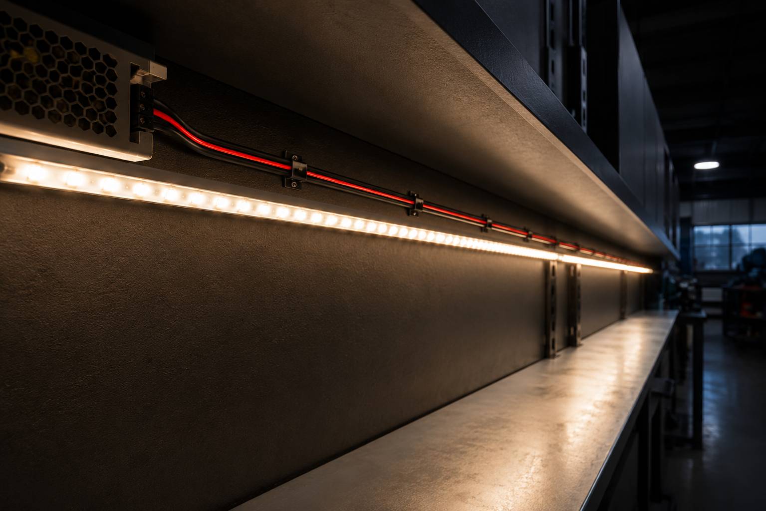 Plochý černý kabel 2x0,75mm LED  pásky osvětlení